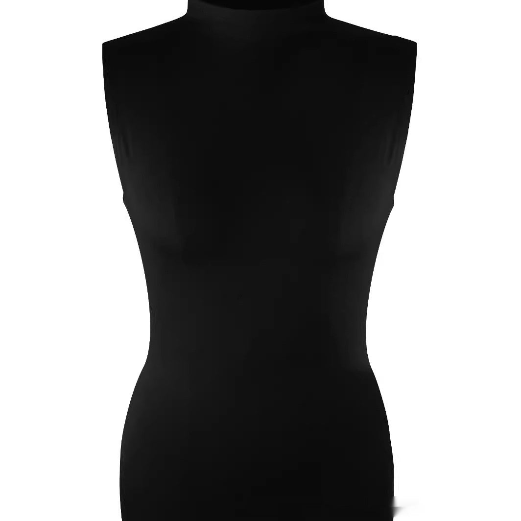 Turtleneck Skinny Little Black Dress