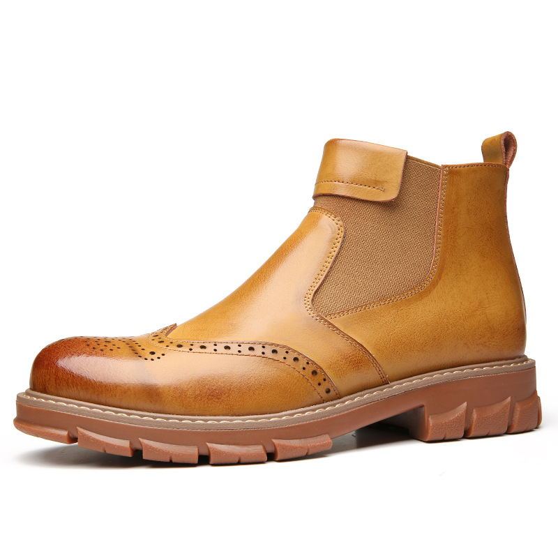 Men’s Brogue Style Stretch Boots