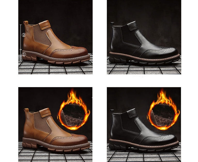 Men’s Brogue Style Stretch Boots