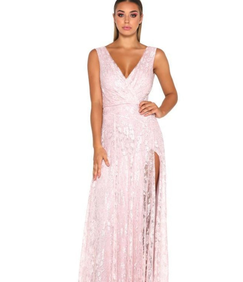 V Back Evening Dress