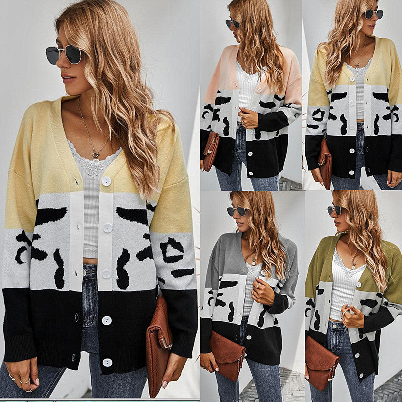 Striped Contrast Cardigan
