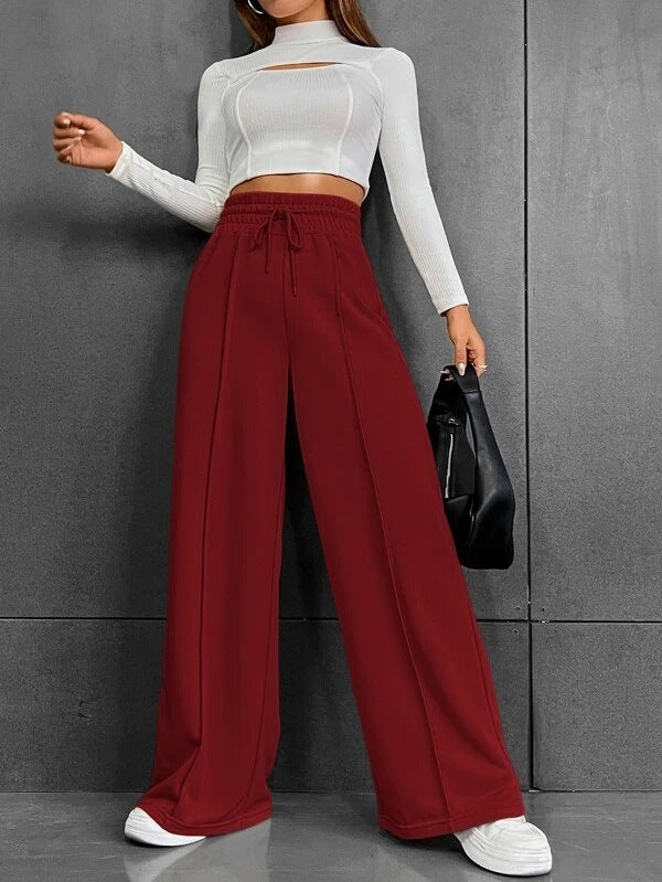 Loose-fitting Wide-leg Joggers