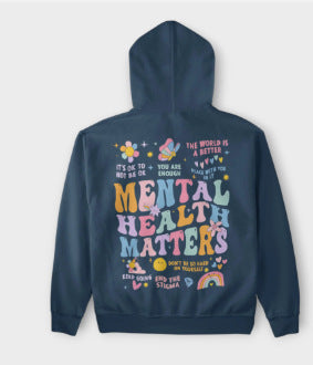 Mental Health Slogan Printed Sweater