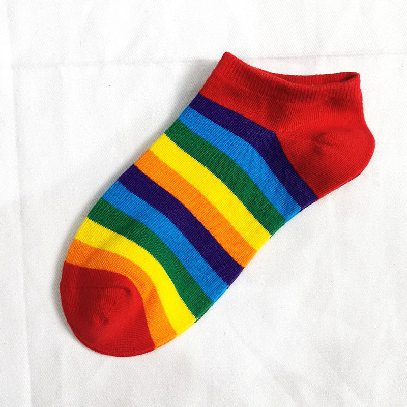 Rainbow Unisex Trainer Socks