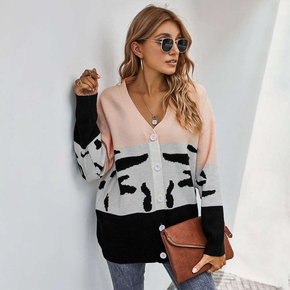 Striped Contrast Cardigan