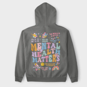 Mental Health Slogan Printed Sweater