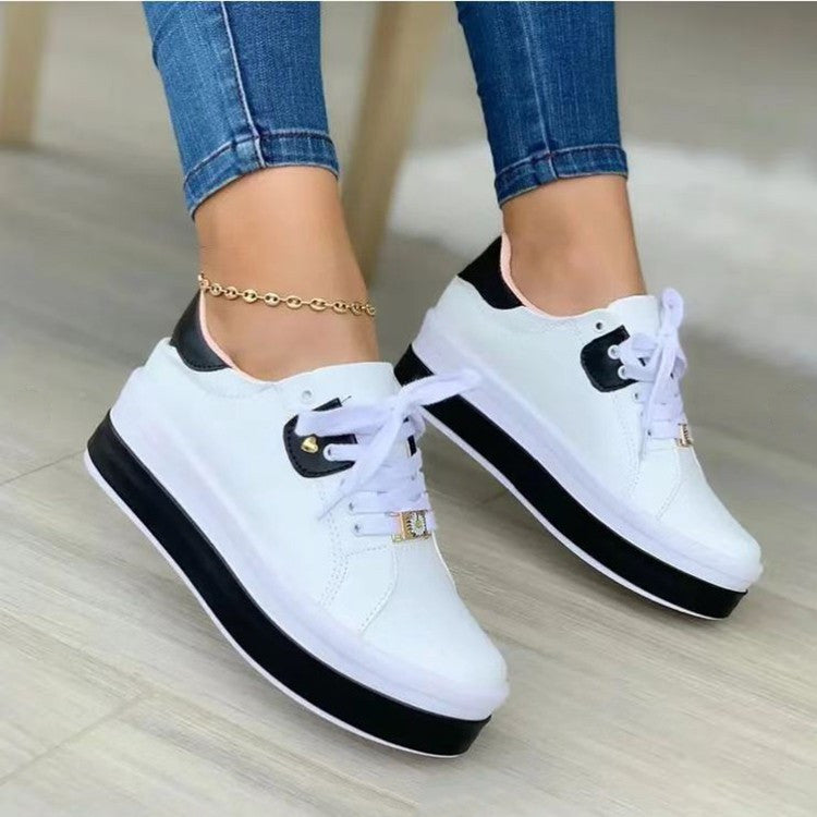 Colour Contrast Platform Style Trainers