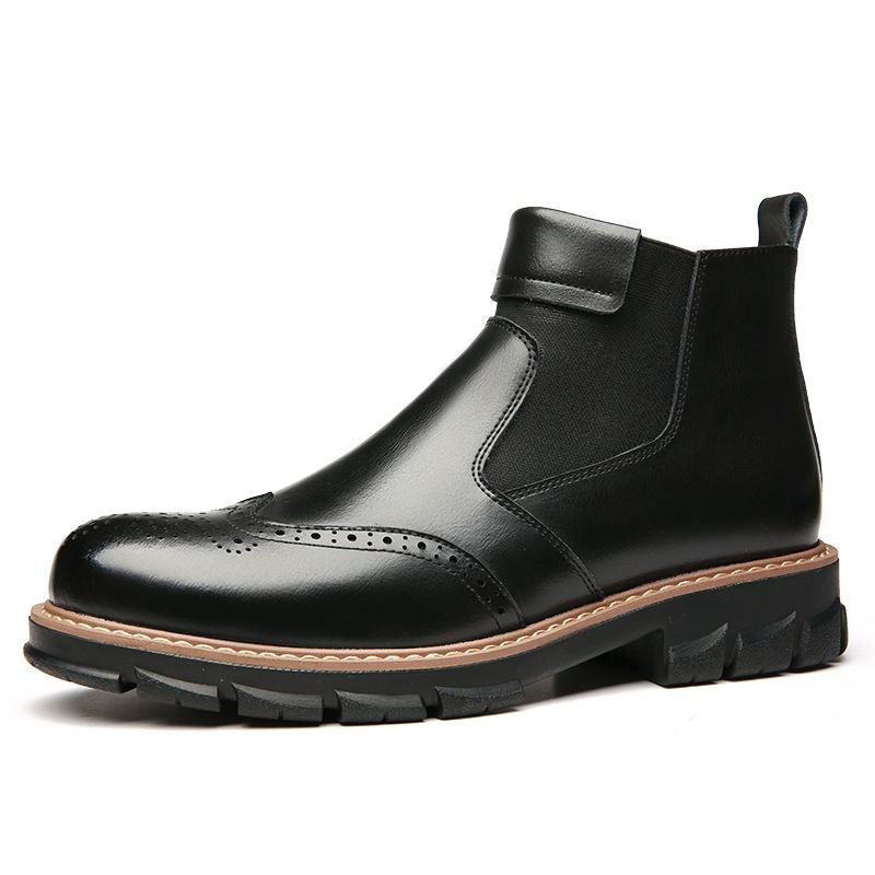 Men’s Brogue Style Stretch Boots