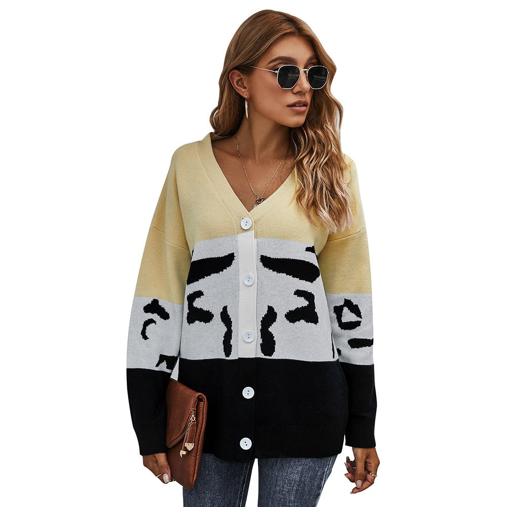 Striped Contrast Cardigan