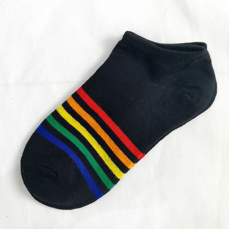 Rainbow Unisex Trainer Socks