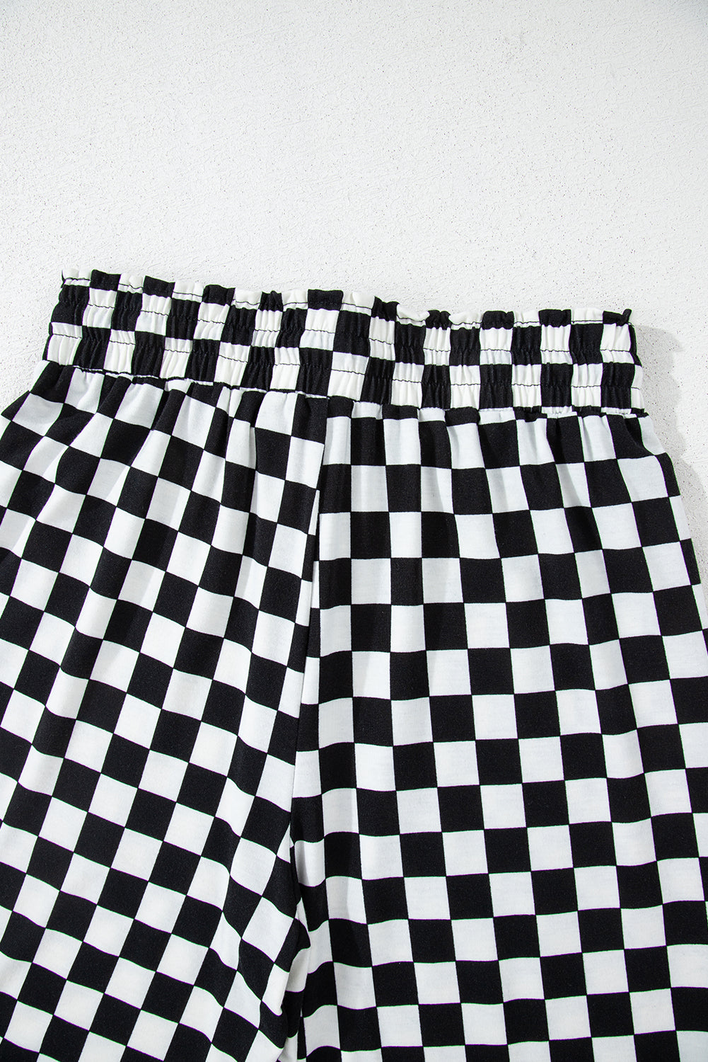 Checkered Print Long Sleeve Top and Pants Lounge Set