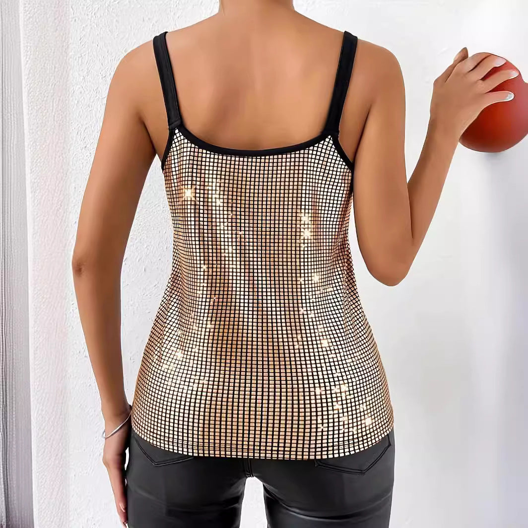 Summer Sequinned Chain Vest