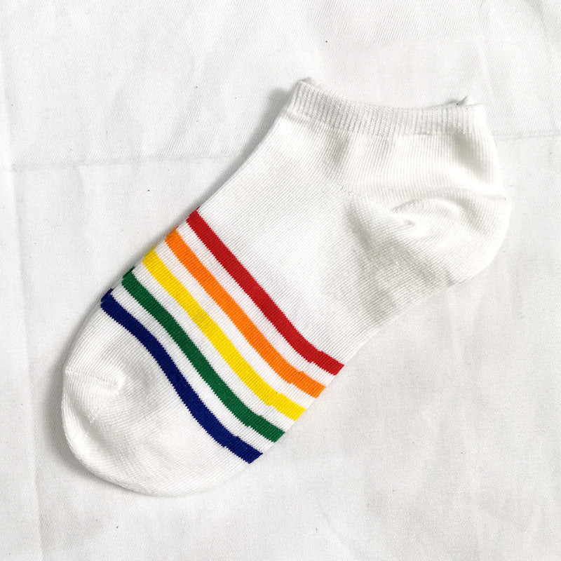 Rainbow Unisex Trainer Socks