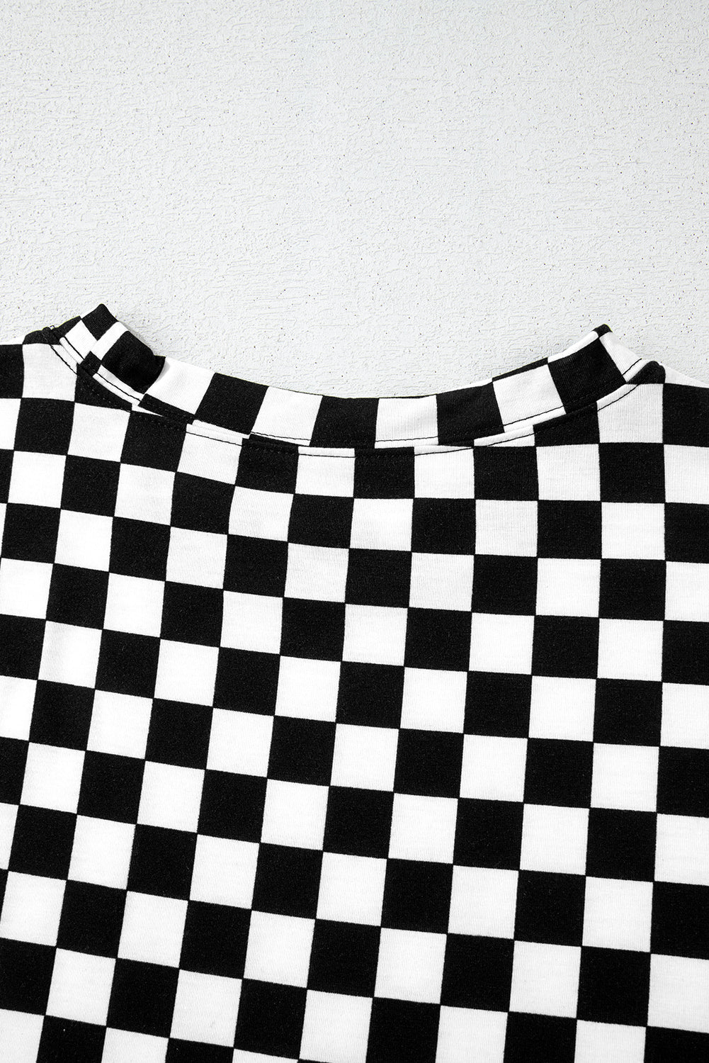 Checkered Print Long Sleeve Top and Pants Lounge Set