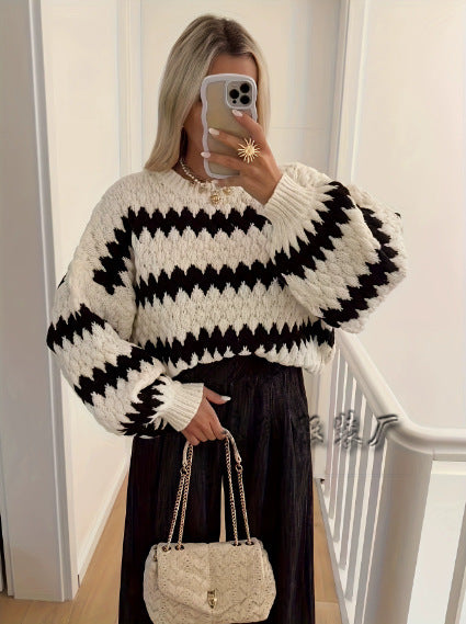 Striped Loose Knitted Sweater
