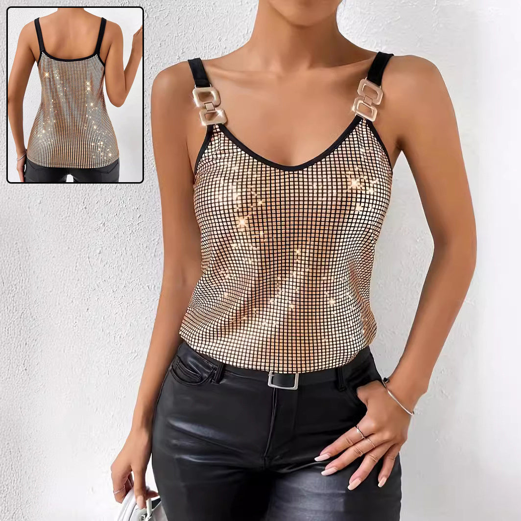 Summer Sequinned Chain Vest