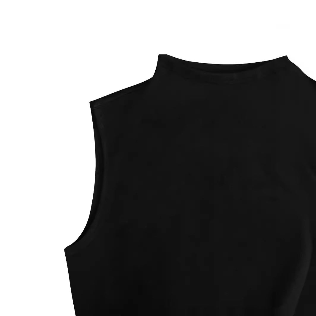 Turtleneck Skinny Little Black Dress