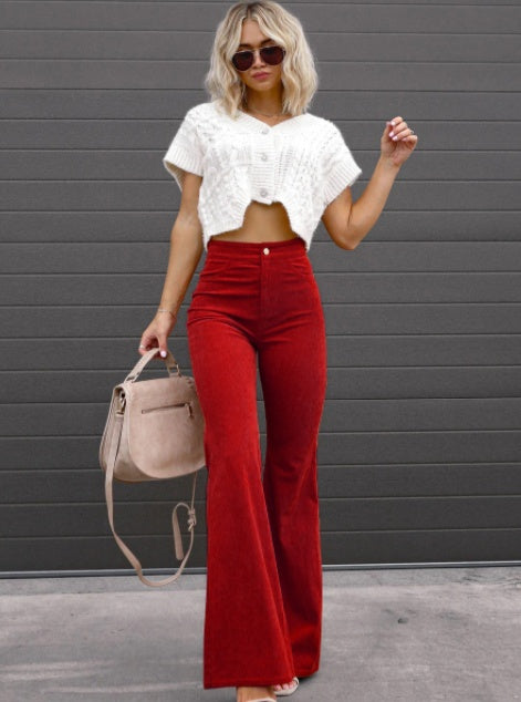 Corduroy Flared Trousers