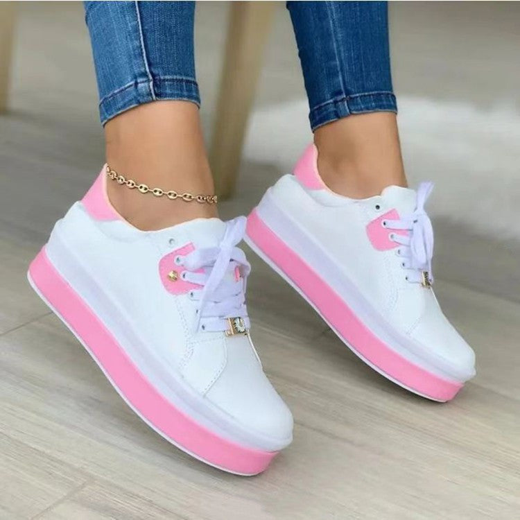 Colour Contrast Platform Style Trainers