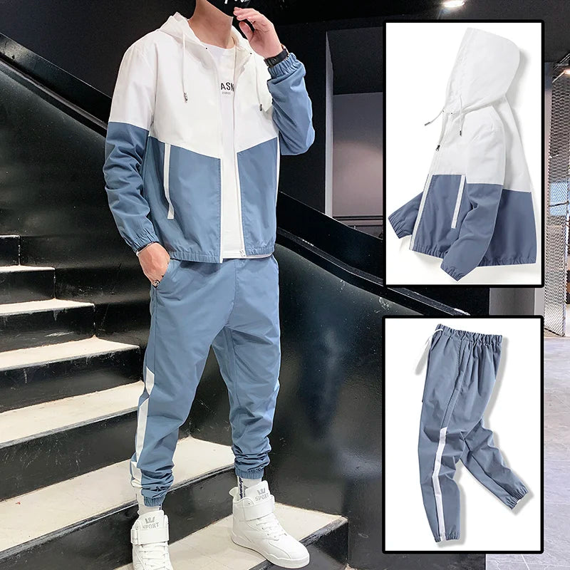 Men’s Casual Contrast Colour Tracksuit