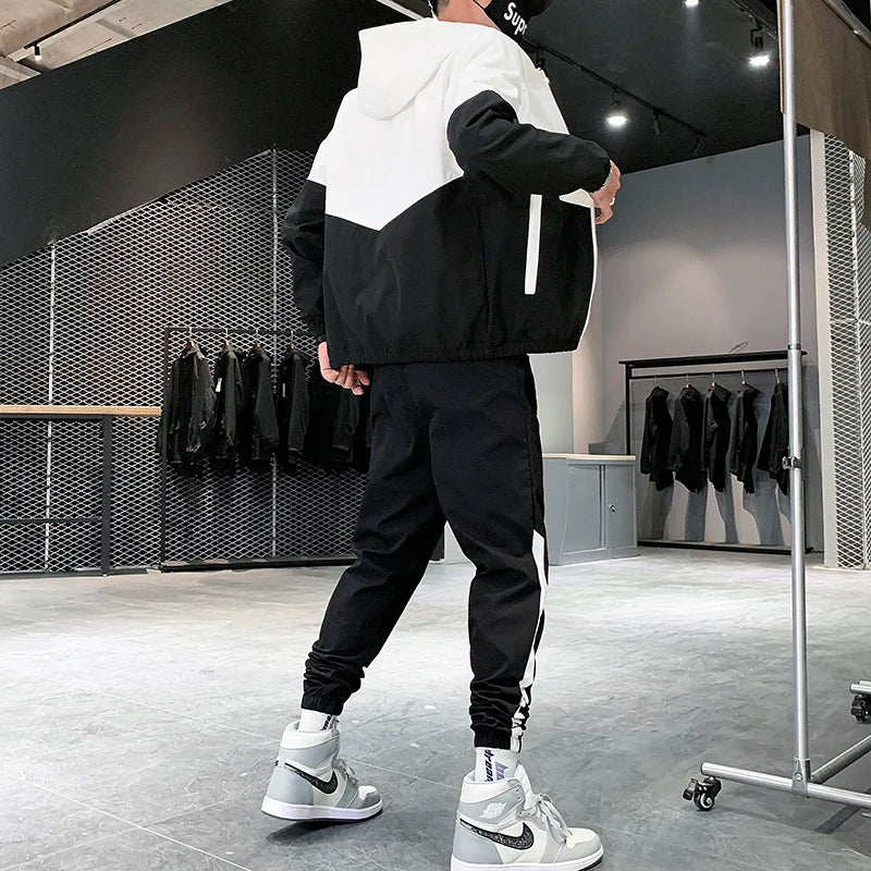 Men’s Casual Contrast Colour Tracksuit