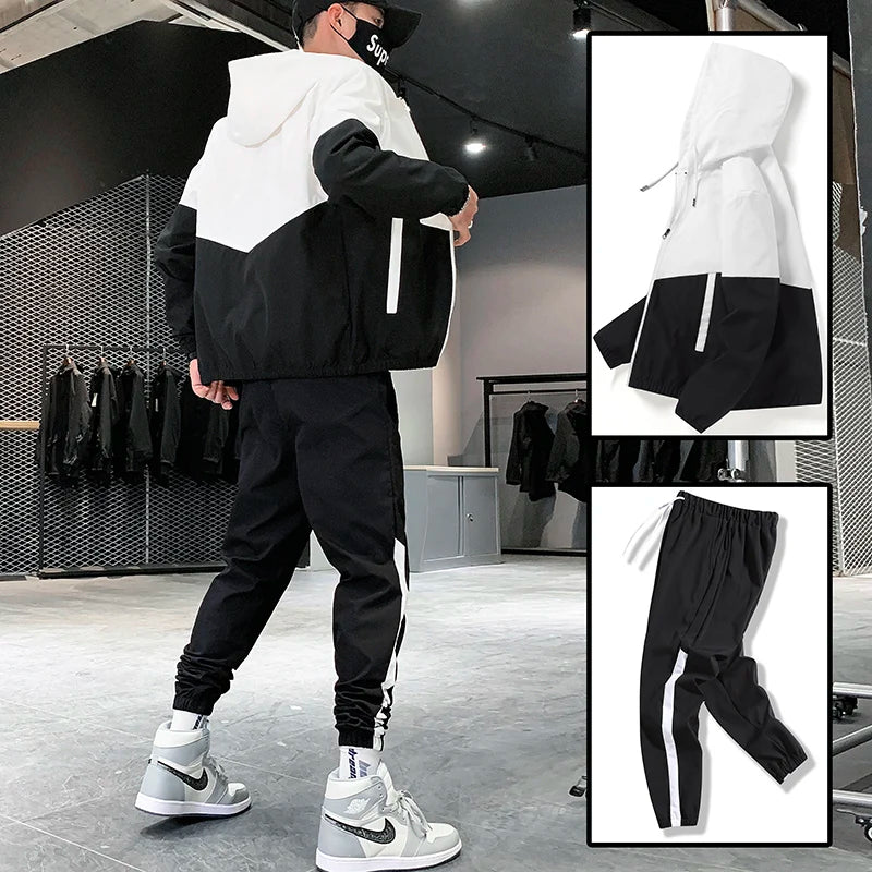 Men’s Casual Contrast Colour Tracksuit
