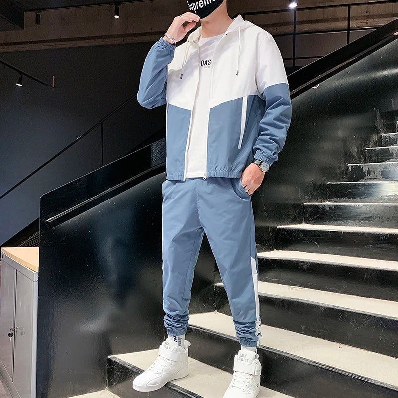 Men’s Casual Contrast Colour Tracksuit