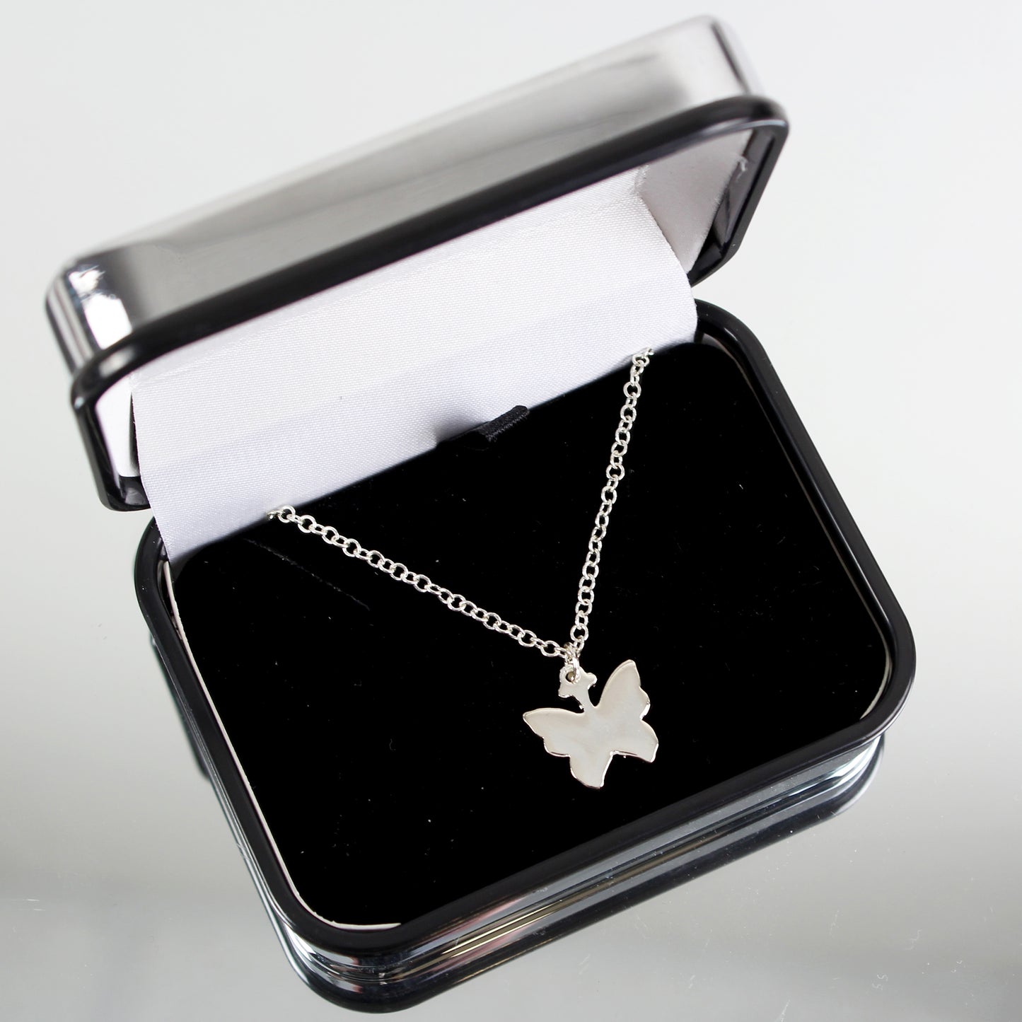 Personalised Box & Butterfly Necklace