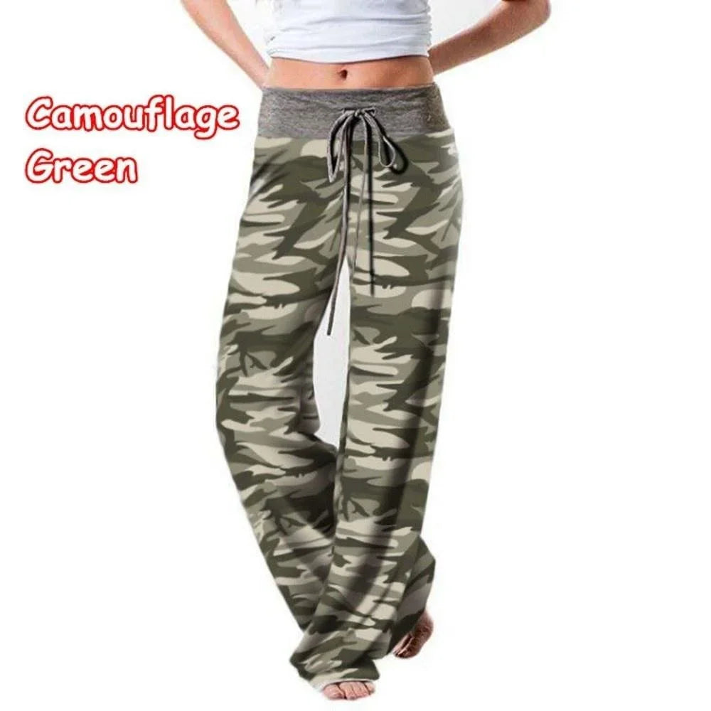 Curve Casual Loose Long Wide Leg Lounge Pants