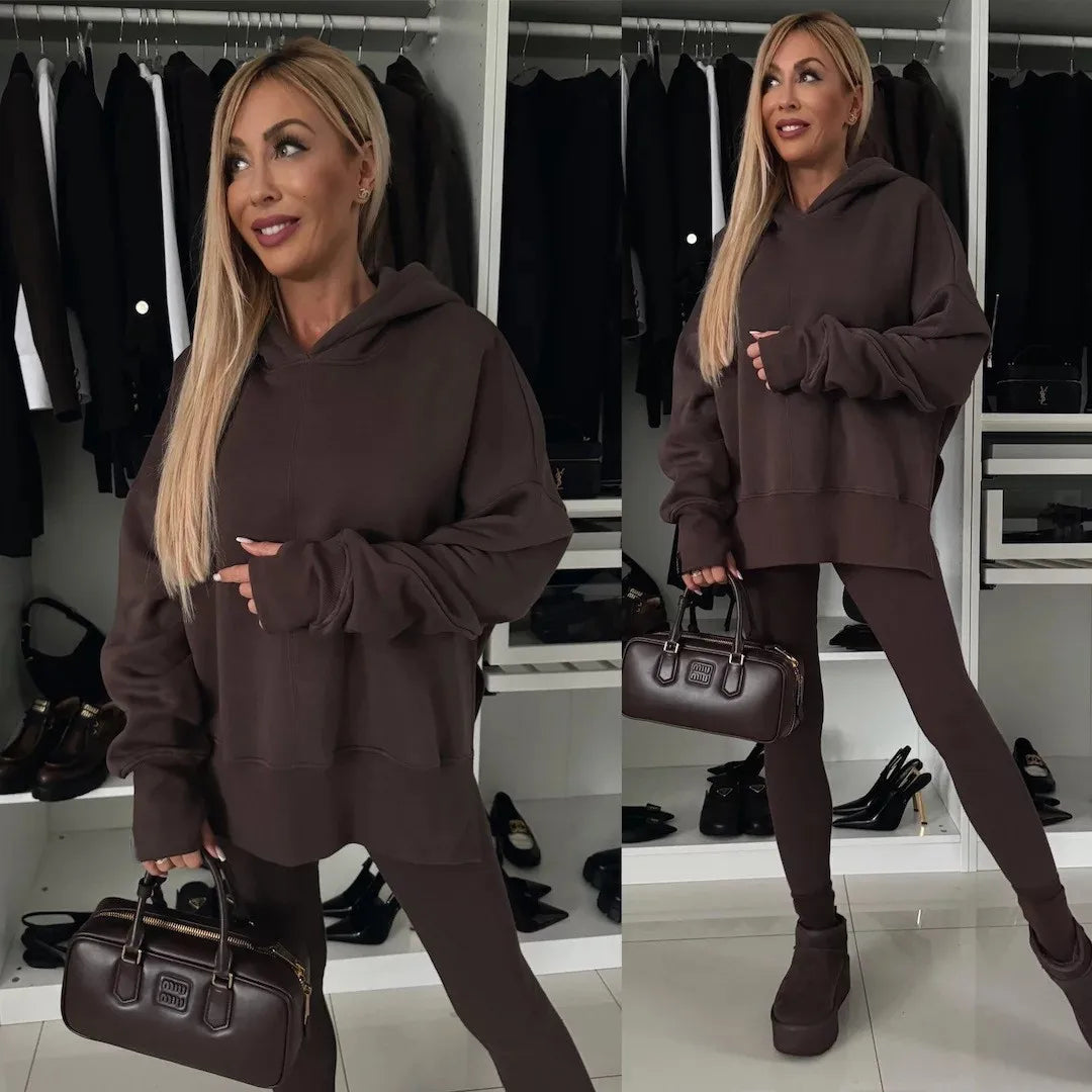 Casual hoodie & Leggings Set