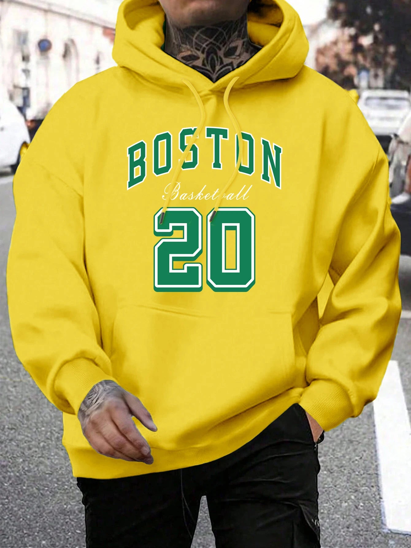 Men’s Boston City Print Hoodie