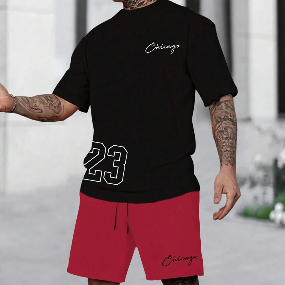 Men’s American Style Chicago Top & Shorts Set