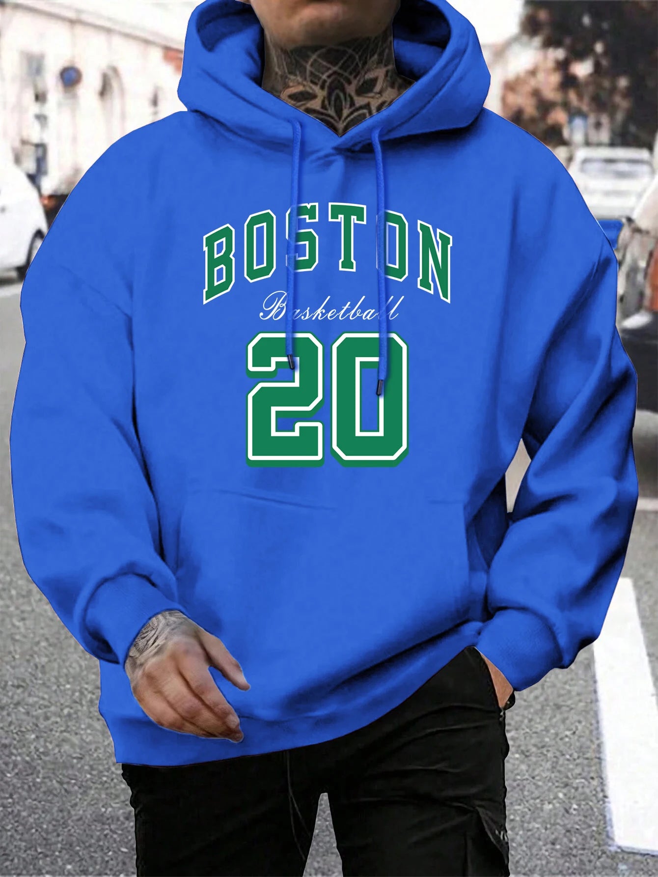 Men’s Boston City Print Hoodie
