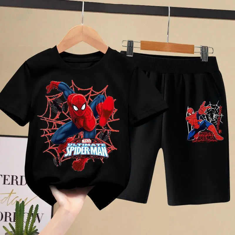 Boys Spiderman T-Shirt & Shorts Two-piece Set
