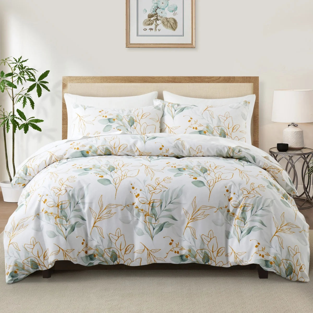 Feather & Floral Duvet Set