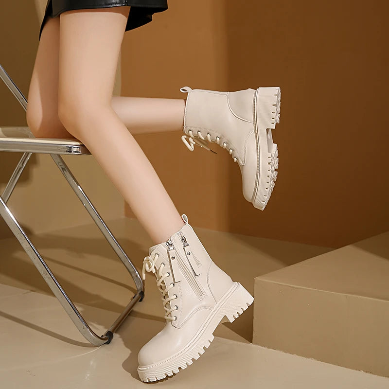 Warm Plush Inside Ankle Boots
