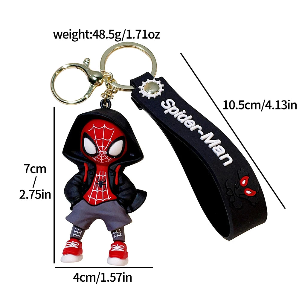 Cartoon Spiderman Silicone Keychains