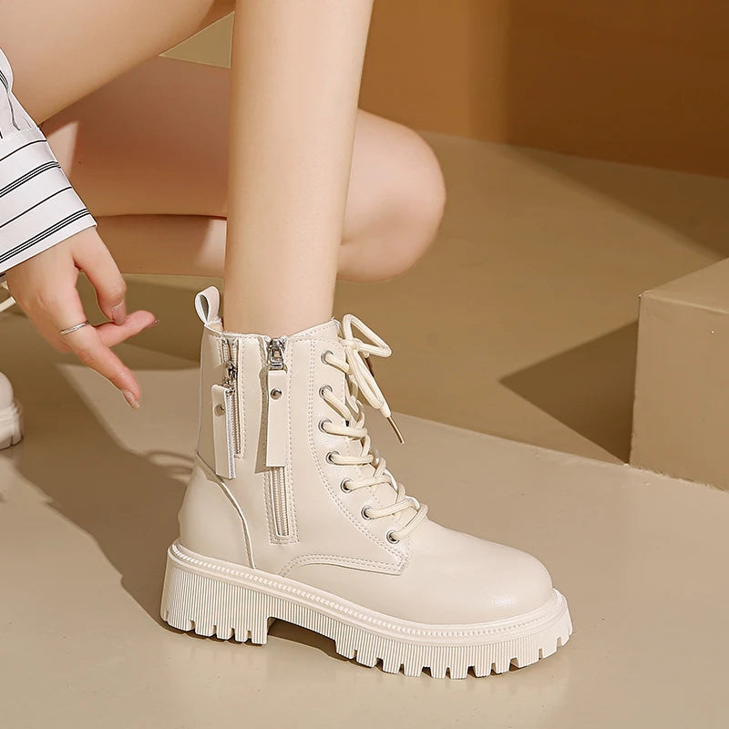 Warm Plush Inside Ankle Boots