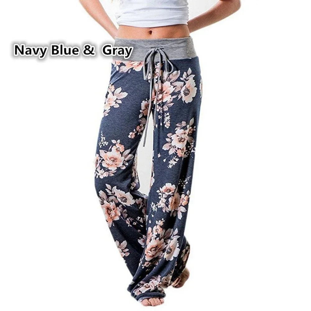 Curve Casual Loose Long Wide Leg Lounge Pants