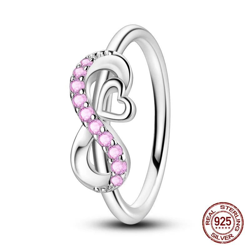 Eternity Heart Silver Ring