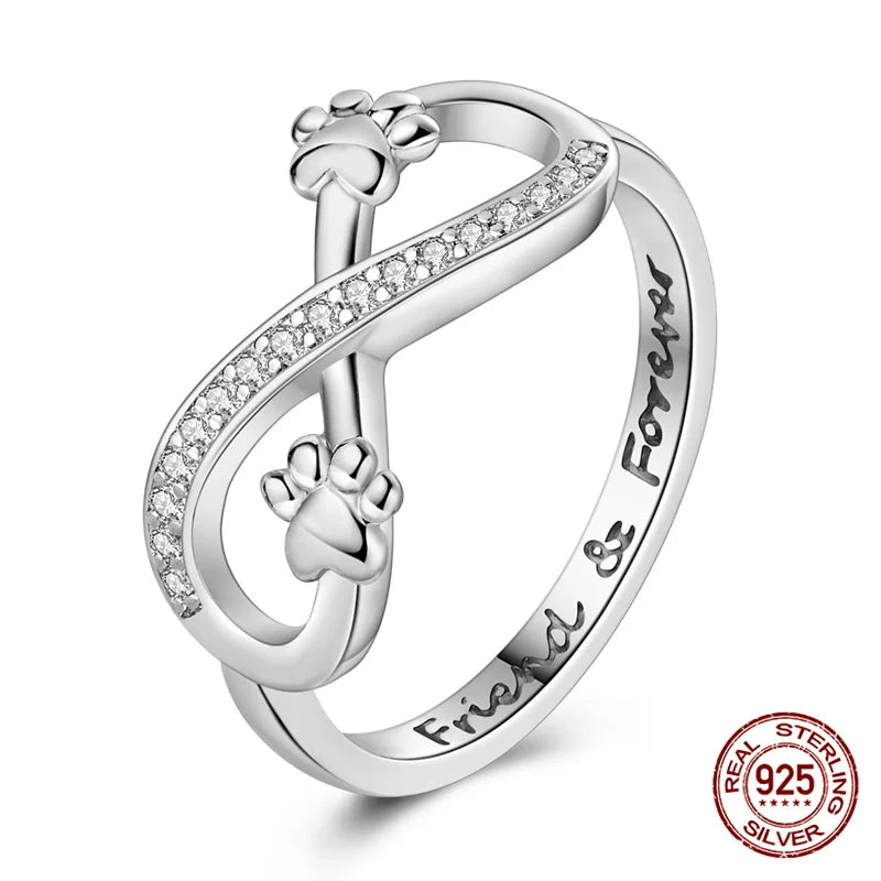 Pet Friends & Forever Silver Ring