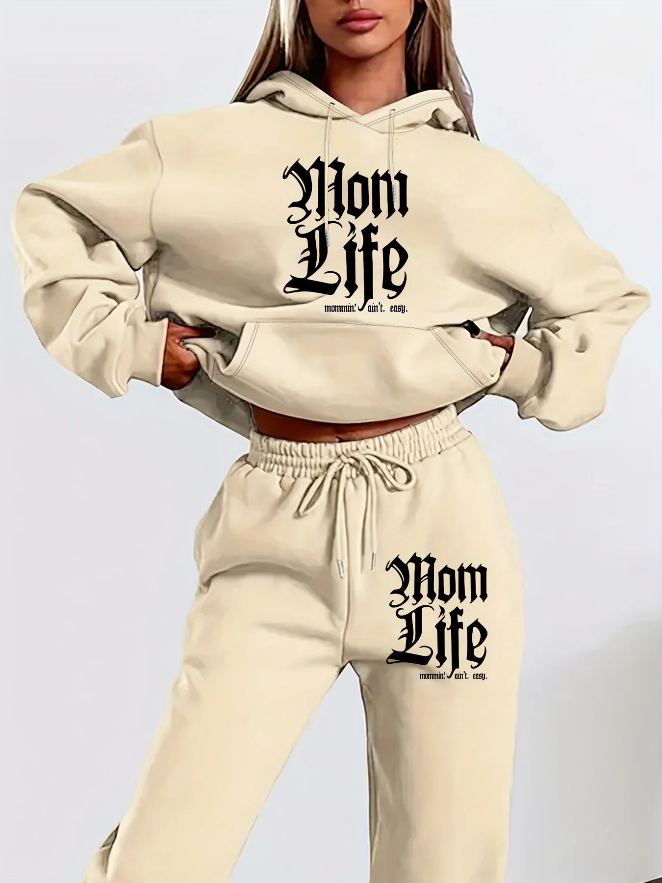 Mom Life Hoodie and Jogger Set