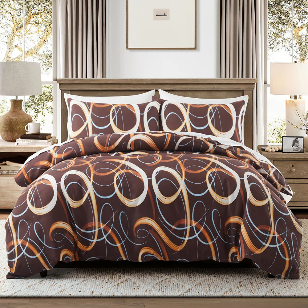 Patterned Print Duvet Cover Set