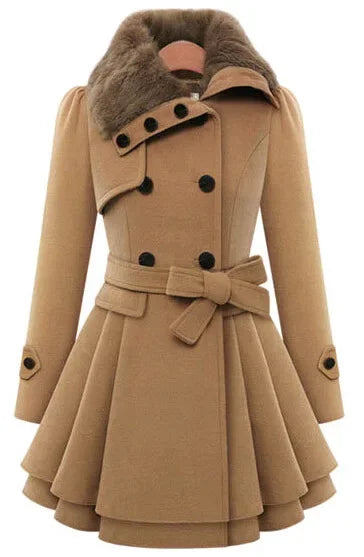 Long Slim Look Buttoned Coat