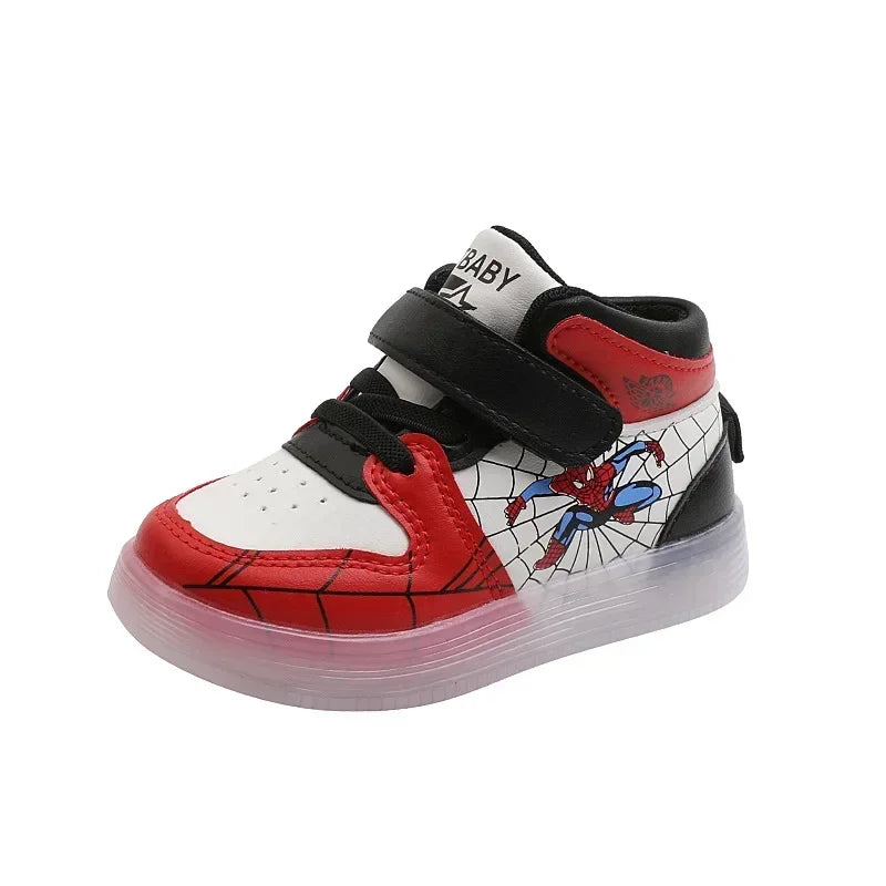 Kids Led Light Spiderman Trainers