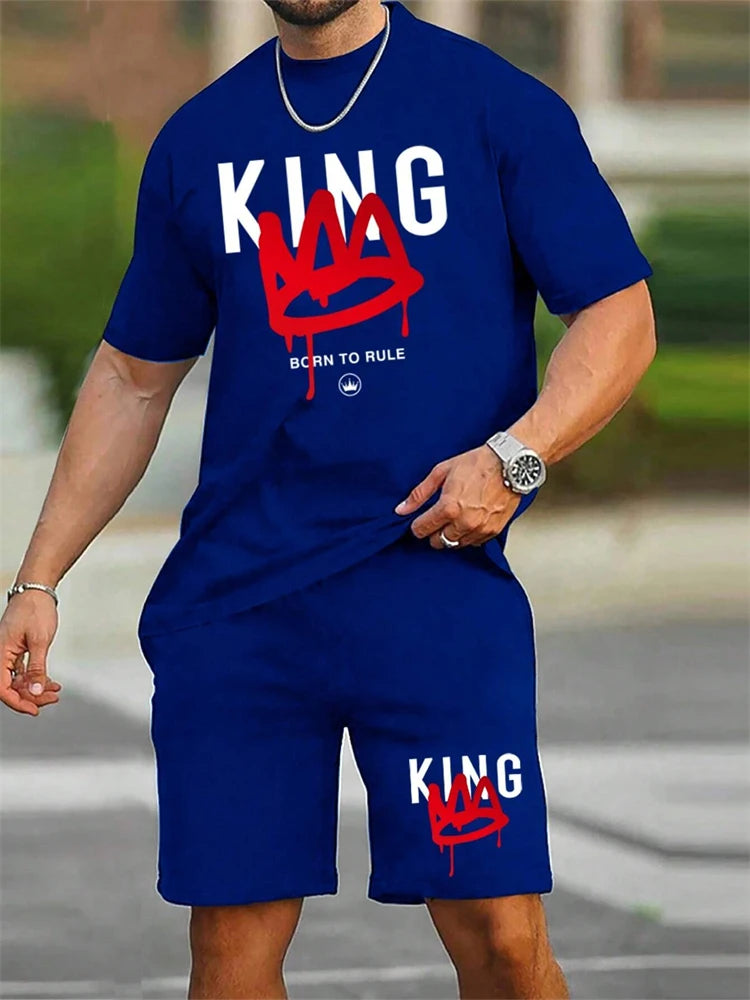 Men's Born To Rule T-Shirt & Shorts Set