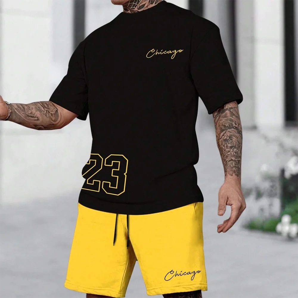 Men’s American Style Chicago Top & Shorts Set