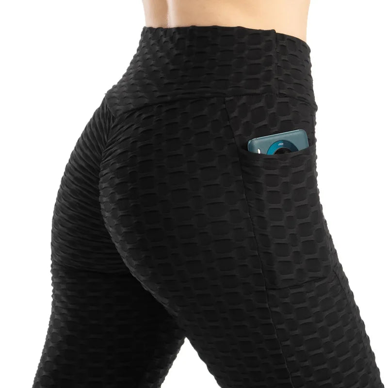 Honeycomb Style Stretchy Slim High Waist Leggings