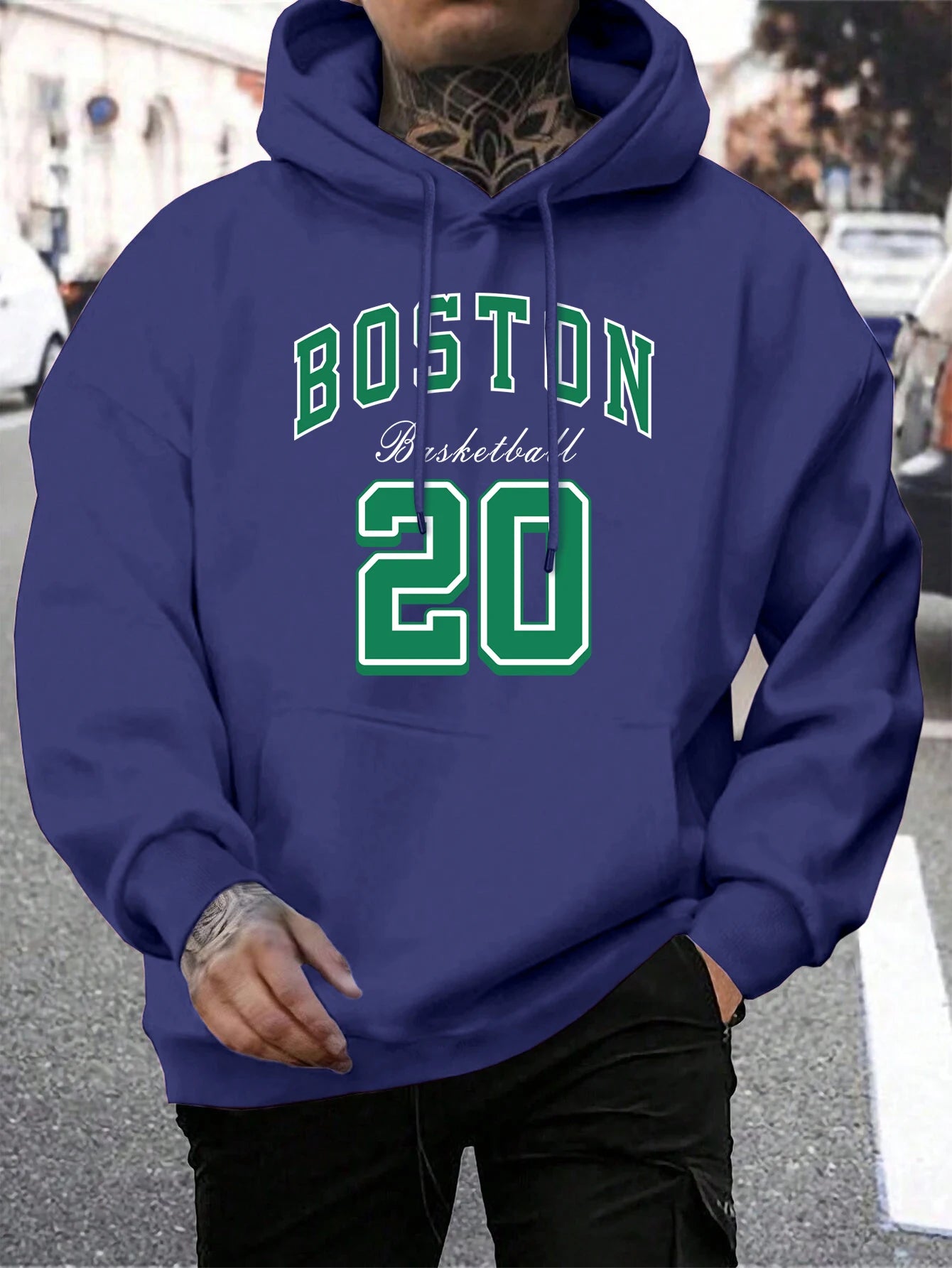 Men’s Boston City Print Hoodie