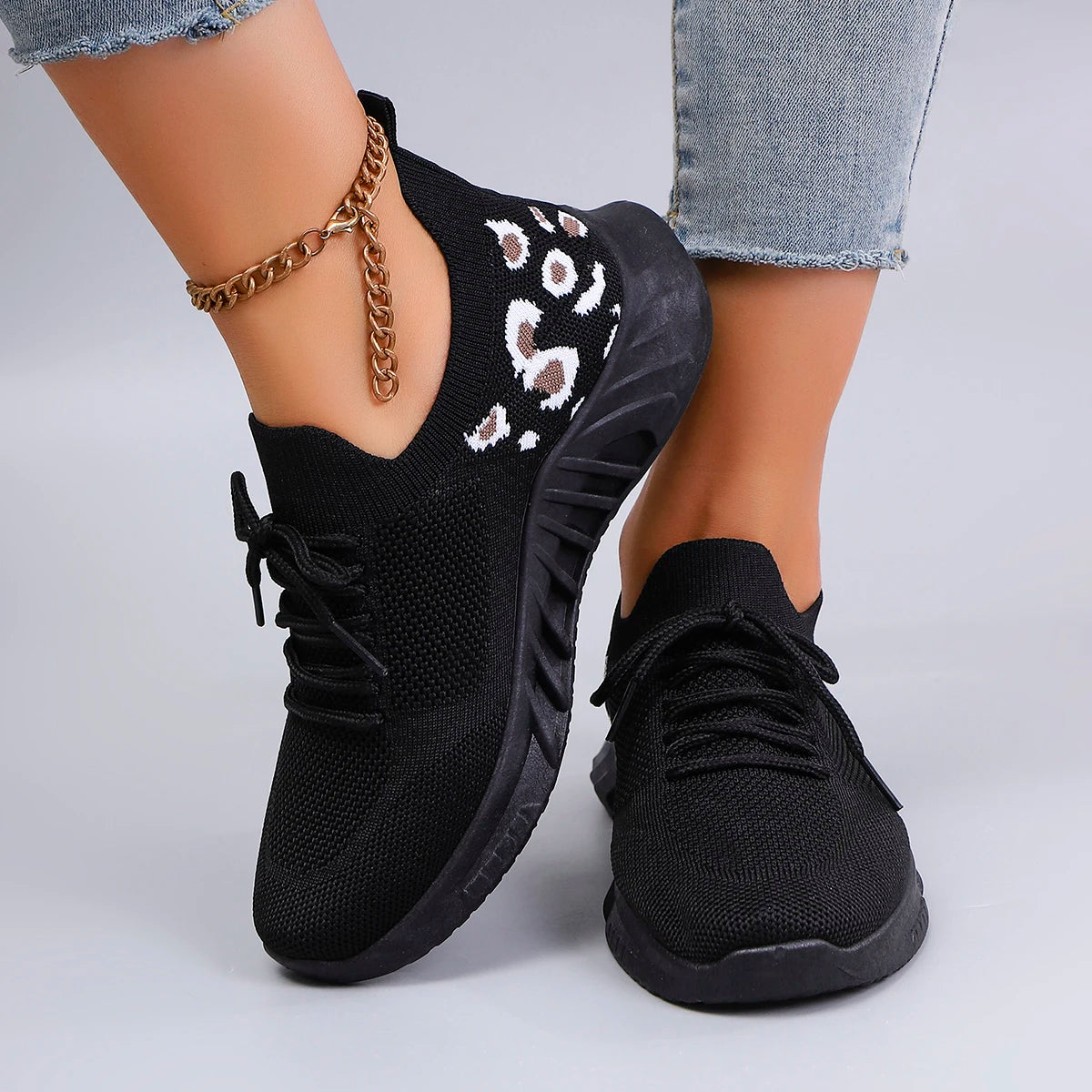 Lightweight & Breathable Leopard Print Trainers